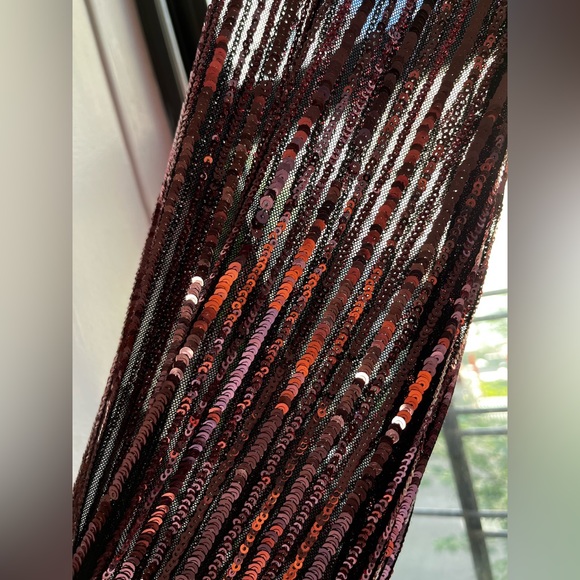 STRIPE SEQUIN BELLISSA DRESS IN MULTI PINK - Picture 11 of 11